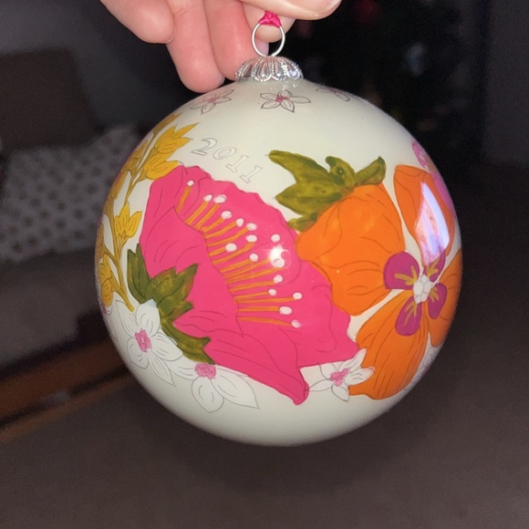 Vera Bradley Tea Garden Ornament with box 2011 - Picture 3 of 4